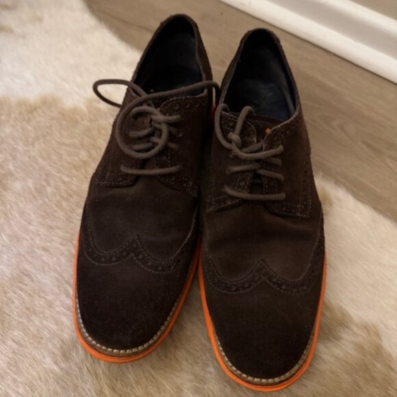 cole haan dark brown suede oxfords size 10 mens main image 7